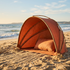 LUMEA Oasis Terre — produit déployé sur le sable
